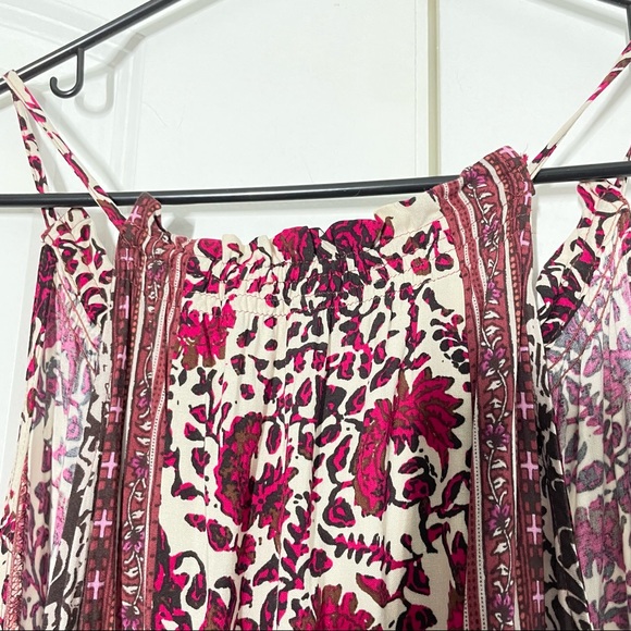 Artisan NY Boho Floral Print Tiered Maxi Dress size 6 - Picture 10 of 12